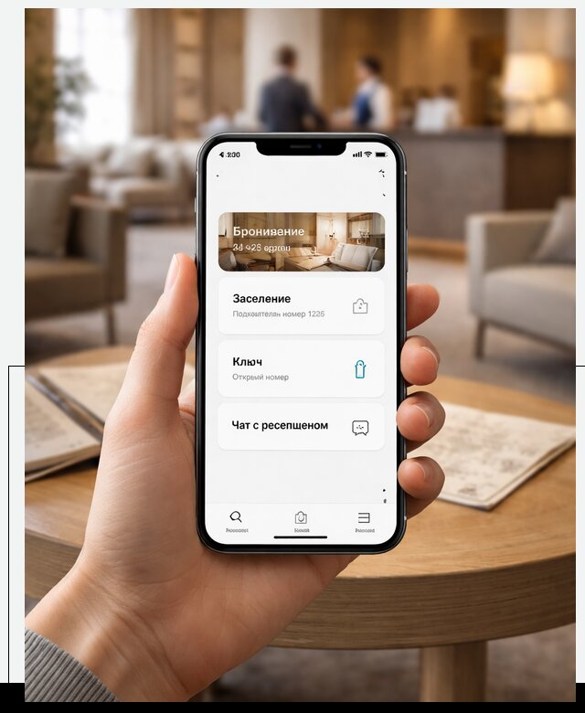 Мобильное приложение для гостей отеля в Иркутске, управление сервисом